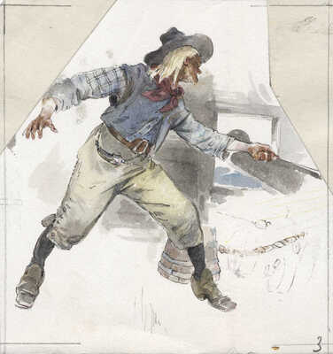 Ильинский Игорь Александрович. Семь подготовительных эскизов иллюстраций к кн.: